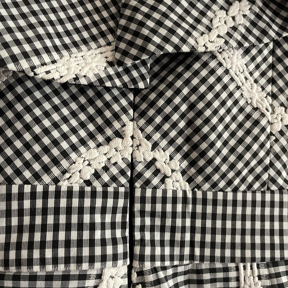 Adelyn Rae One Shoulder Gingham Checkered Ruffled Romper XS - Picture 11 of 13